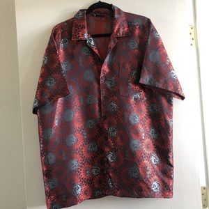 90s silk dragon shirt SOLD